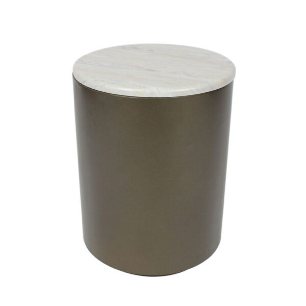 POMMA SIDE TABLE TRAVERTINE BRONZE 37x37x49 04-1114 - Image 2