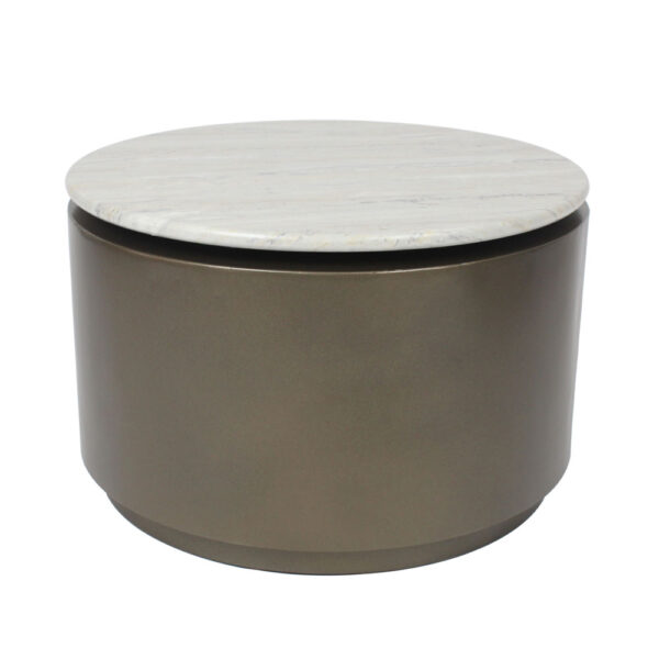 POMMA COFFEE TABLE TRAVERTINE BRONZE 60x60x38 04-1115 - Image 2