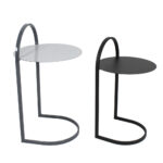 STECH SIDE TABLE SET 2ΤΕΜ ΛΕΥΚΟ ΜΑΥΡΟ ΓΚΡΙ ΜΑΥΡΟ 40x40x68 04-1124 - Image 2