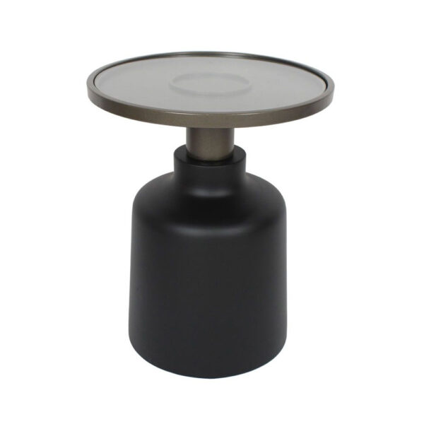 BOW SIDE TABLE ΜΑΥΡΟ BRONZE 45x45x55 04-1130 - Image 2