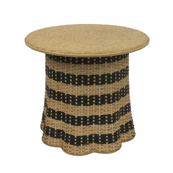 NUBIA COFFEE TABLE ΦΥΣΙΚΟ ΜΑΥΡΟ 60x60x52.5 04-1167 - Image 2