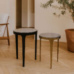 STICKS SIDE TABLE SET 2ΤΕΜ ΛΕΥΚΟ ΜΑΥΡΟ ΧΡΥΣΟ 37x37x54.5cm 04-1201 - Image 4