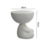 BEAR SIDE TABLE TERRAZZO 38x38x43cm 04-1214 - Image 5
