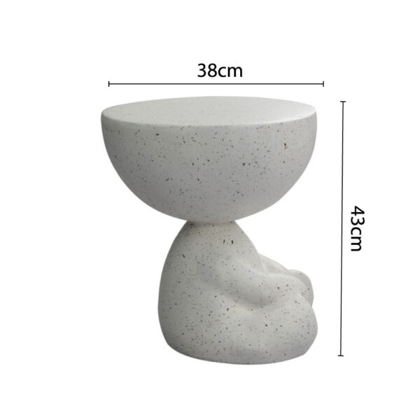 BEAR SIDE TABLE TERRAZZO 38x38x43cm 04-1214 - Image 5