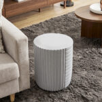 GEOMETRICAL 2 SIDE TABLE ΛΕΥΚΟ 35x35x46cm 04-1218 - Image 2