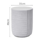 GEOMETRICAL 2 SIDE TABLE ΛΕΥΚΟ 35x35x46cm 04-1218 - Image 5