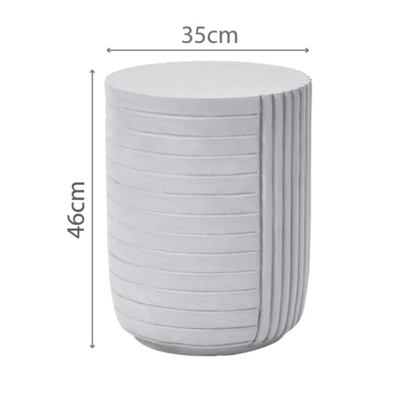 GEOMETRICAL 2 SIDE TABLE ΛΕΥΚΟ 35x35x46cm 04-1218 - Image 5