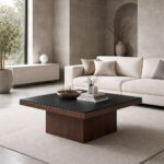 NUEZ COFFEE TABLE ΚΑΡΥΔΙ ΜΑΥΡΟ 79x79x40cm 04-1311 - Image 5