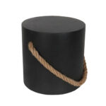 ΤΕΝΟ SIDE TABLE ΜΕ ΣΧΟΙΝΙ ΜΑΥΡΟ ΦΥΣΙΚΟ 40x40x40cm 04-1315 - Image 2