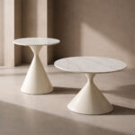 ICE COFFEE TABLE SET 2ΤΕΜ ΑΣΠΡΟ ΑΣΠΡΟ 70x70x40cm 04-1326 - Image 3