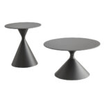 LAVA COFFEE TABLE SET 2ΤΕΜ ΜΑΥΡΟ ΜΑΥΡΟ 70x70x40cm 04-1327 - Image 2