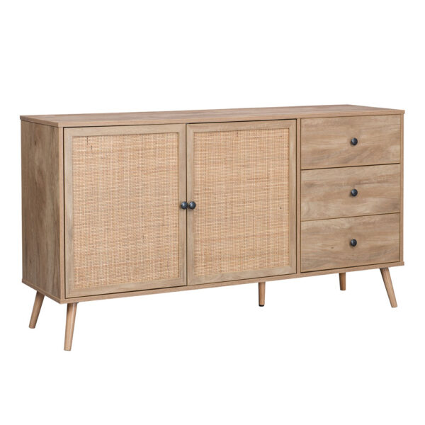 AMMOS ΜΠΟΥΦΕΣ 3ΣΥΡΤΑΡΙΑ ΦΥΣΙΚΟ ΜΕ RATTAN 150x39x79 05-0469 - Image 6