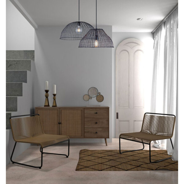 AMMOS ΜΠΟΥΦΕΣ 3ΣΥΡΤΑΡΙΑ ΦΥΣΙΚΟ ΜΕ RATTAN 150x39x79 05-0469 - Image 7