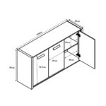 BONDI 2 ΜΠΟΥΦΕΣ SONOMA ΣΚΟΥΡΟ CEMENT 160x45x85 05-0621 - Image 5