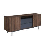 GROOVES ΜΠΟΥΦΕΣ 2ΠΟΡΤΕΣ 2ΣΥΡΤΑΡΙΑ ΚΑΡΥΔΙ ΓΚΡΙ 180x40x80 05-0667 - Image 6