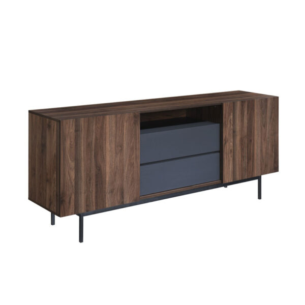 GROOVES ΜΠΟΥΦΕΣ 2ΠΟΡΤΕΣ 2ΣΥΡΤΑΡΙΑ ΚΑΡΥΔΙ ΓΚΡΙ 180x40x80 05-0667 - Image 6