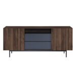 GROOVES ΜΠΟΥΦΕΣ 2ΠΟΡΤΕΣ 2ΣΥΡΤΑΡΙΑ ΚΑΡΥΔΙ ΓΚΡΙ 180x40x80 05-0667 - Image 8