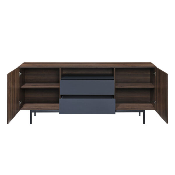 GROOVES ΜΠΟΥΦΕΣ 2ΠΟΡΤΕΣ 2ΣΥΡΤΑΡΙΑ ΚΑΡΥΔΙ ΓΚΡΙ 180x40x80 05-0667 - Image 9
