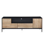 BLACKBIRD TV STAND RIVIERA OAK ΜΑΥΡΟ 160x40.5x58 05-0670 - Image 8