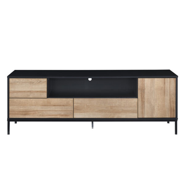 BLACKBIRD TV STAND RIVIERA OAK ΜΑΥΡΟ 160x40.5x58 05-0670 - Image 8