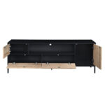 BLACKBIRD TV STAND RIVIERA OAK ΜΑΥΡΟ 160x40.5x58 05-0670 - Image 9