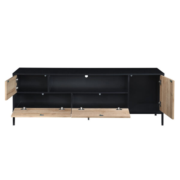 BLACKBIRD TV STAND RIVIERA OAK ΜΑΥΡΟ 160x40.5x58 05-0670 - Image 9