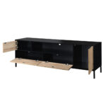 BLACKBIRD TV STAND RIVIERA OAK ΜΑΥΡΟ 160x40.5x58 05-0670 - Image 10