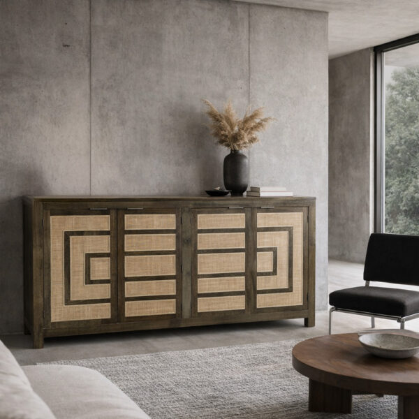 MAIANDROS ΜΠΟΥΦΕΣ ΚΑΦΕ ΣΚΟΥΡΟ ΦΥΣΙΚΟ 200x46x102 05-0761 - Image 5