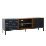 ZUMA TV STAND ΚΑΡΥΔΙ ΜΑΥΡΟ 160x40x54.5 05-0765 - Image 3