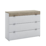 MY BOX ΣΥΡΤΑΡΙΕΡΑ 3ΣΥΡΤΑΡΙΑ SONOMA ΣΚΟΥΡΟ ΛΕΥΚΟ HIGH GLOSS 105x45xH78cm 09-0785 - Image 3