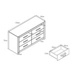 DODO ΣΥΡΤΑΡΙΕΡΑ OAK ΣΚΟΥΡΟ 132x45x75 09-0936 - Image 10