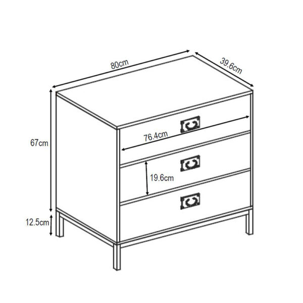 RUBIK ΣΥΡΤΑΡΙΕΡΑ 3ΣΥΡΤΑΡΙΑ CEMENT ΑΝΟΙΧΤΟ ΜΕ PATTERN 80x40x80 09-0953 - Image 8