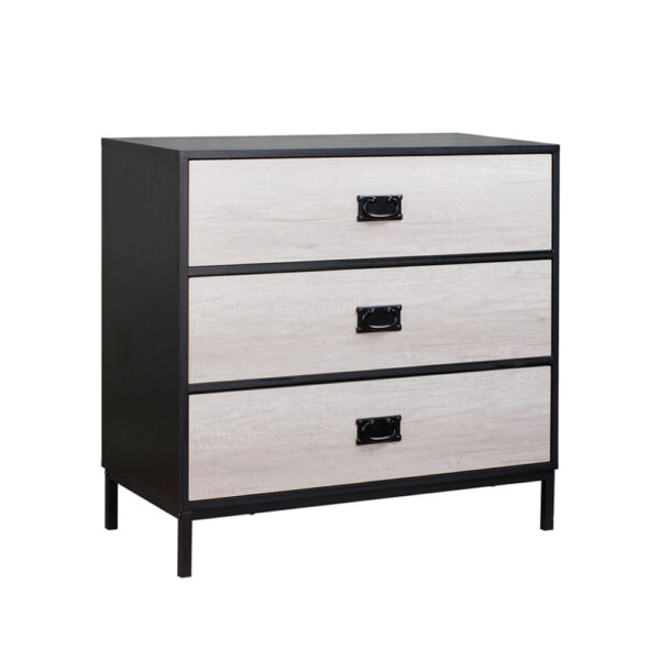 FACTORY ΣΥΡΤΑΡΙΕΡΑ 3ΣΥΡΤΑΡΙΑ ΜΑΥΡΟ OAK SONOMA DECAPE 80x40x80 09-1212 - Image 3