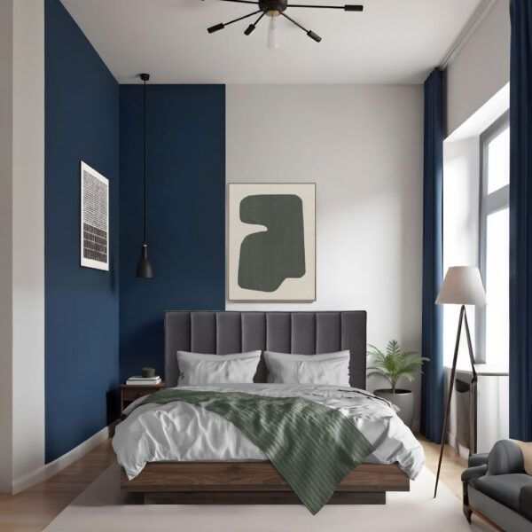 BOXY ΚΡΕΒΑΤΙ (ΓΙΑ ΣΤΡΩΜΑ 160x200cm) ΓΚΡΙ ΣΚΟΥΡΟ ΚΑΡΥΔΙ 211.5x165x111.2 09-1236 - Image 6