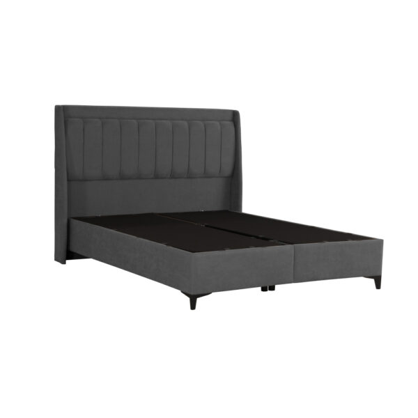 HARMONY ΚΡΕΒΑΤΙ ΜΕ ΑΠΟΘΗΚ. ΧΩΡΟ ΚΑΙ ΣΤΡΩΜΑ ΓΚΡΙ 07-780 207x174x126.5 09-1522 - Image 7