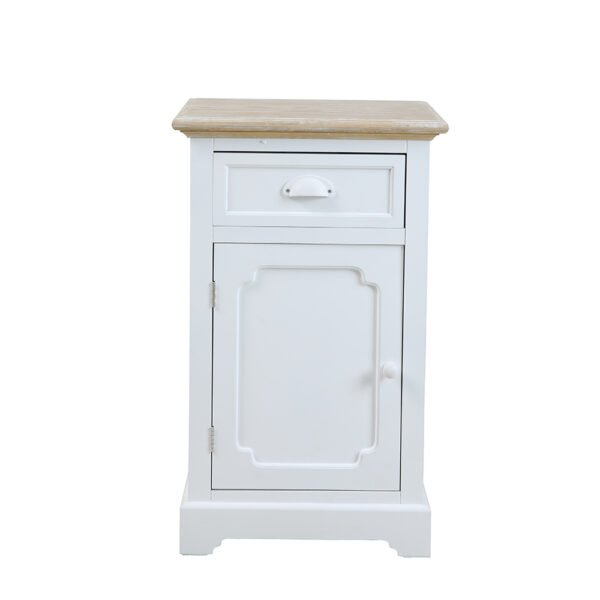 KIMOLOS ΚΟΜΟΔΙΝΟ 1ΠΟΡΤΑ 1ΣΥΡΤΑΡΙ ΛΕΥΚΟ ΦΥΣΙΚΟ 43x35x71 09-1549 - Image 5