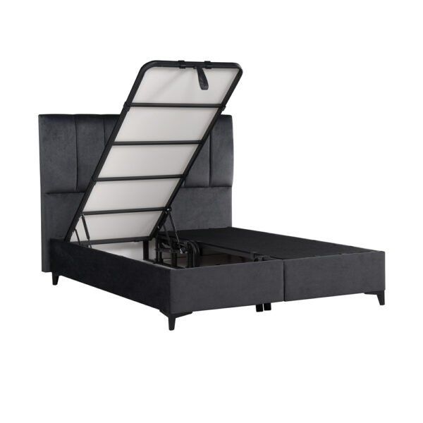 STICKS ΚΡΕΒΑΤΙ ΜΕ ΑΠΟΘΗΚ. ΧΩΡΟ (ΓΙΑ ΣΤΡΩΜΑ 160x200cm) ΓΚΡΙ 26-911 223x166x120 09-1770 - Image 9