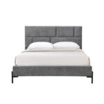 SINTESIS ΚΡΕΒΑΤΙ (ΓΙΑ ΣΤΡΩΜΑ 160x200cm) ΓΚΡΙ 214x165x116cm 09-1785 - Image 3