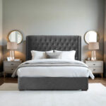 DUCHESS ΚΡΕΒΑΤΙ (ΓΙΑ ΣΤΡΩΜΑ 160x200cm) ΑΝΘΡΑΚΙ 220.5x181x135 09-1786 - Image 6