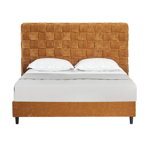 BALZAK ΚΡΕΒΑΤΙ (ΓΙΑ ΣΤΡΩΜΑ 160x200cm) CAMEL 222x186x130cm 09-1945 - Image 6