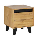 ARABICA ΚΟΜΟΔΙΝΟ 2ΣΥΡΤΑΡΙΑ SONOMA ΜΑΥΡΟ 40x38x45 09-1964 - Image 6