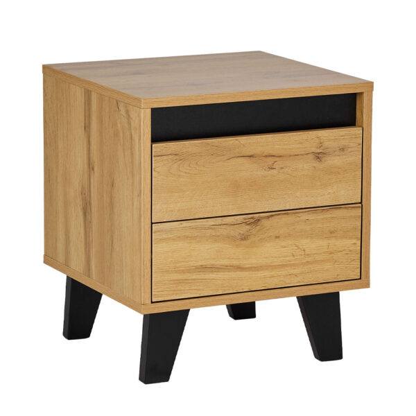 ARABICA ΚΟΜΟΔΙΝΟ 2ΣΥΡΤΑΡΙΑ SONOMA ΜΑΥΡΟ 40x38x45 09-1964 - Image 6