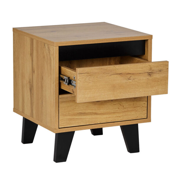 ARABICA ΚΟΜΟΔΙΝΟ 2ΣΥΡΤΑΡΙΑ SONOMA ΜΑΥΡΟ 40x38x45 09-1964 - Image 8