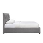 NOBLE ΚΡΕΒΑΤΙ (ΓΙΑ ΣΤΡΩΜΑ 160x200cm) ΓΚΡΙ ΣΚΟΥΡΟ 216.5x165x122 09-1966 - Image 9