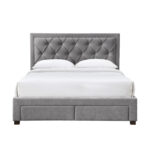 NOBLE ΚΡΕΒΑΤΙ (ΓΙΑ ΣΤΡΩΜΑ 160x200cm) ΓΚΡΙ ΣΚΟΥΡΟ 216.5x165x122 09-1966 - Image 10