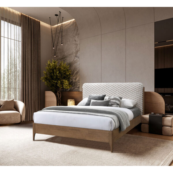 LORDY ΚΡΕΒΑΤΙ (ΓΙΑ ΣΤΡΩΜΑ 160x196cm) CREAM 207.5x177x103.5 09-2033 - Image 7