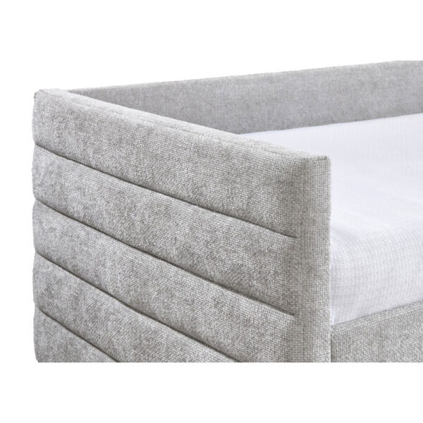 SUENO ΚΑΝΑΠΕΣ ΚΡΕΒΑΤΙ (ΓΙΑ ΣΤΡΩΜΑ 90x190cm) ΓΚΡΙ ΑΝΟΙΧΤΟ 209x99.5x76cm 09-2036 - Image 2