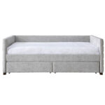 SUENO ΚΑΝΑΠΕΣ ΚΡΕΒΑΤΙ (ΓΙΑ ΣΤΡΩΜΑ 90x190cm) ΓΚΡΙ ΑΝΟΙΧΤΟ 209x99.5x76cm 09-2036 - Image 4