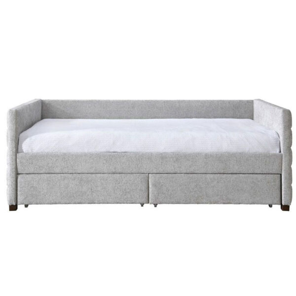 SUENO ΚΑΝΑΠΕΣ ΚΡΕΒΑΤΙ (ΓΙΑ ΣΤΡΩΜΑ 90x190cm) ΓΚΡΙ ΑΝΟΙΧΤΟ 209x99.5x76cm 09-2036 - Image 4