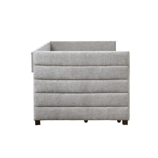 SUENO ΚΑΝΑΠΕΣ ΚΡΕΒΑΤΙ (ΓΙΑ ΣΤΡΩΜΑ 90x190cm) ΓΚΡΙ ΑΝΟΙΧΤΟ 209x99.5x76cm 09-2036 - Image 5